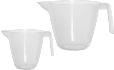 Maatbeker 2 stuks 1000 ml en 2000 ml - Maatbekers - Maatkannen set- Maatbekerset - Meel - Suiker Maatkan | Maatkannen | Gram & Liter / ml