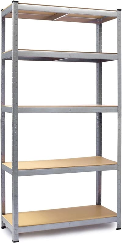 Opbergrek, 2-in-1, 2-in-1, 180 x 70 x 31 cm, met 5 planken, maximale belasting 500 kg