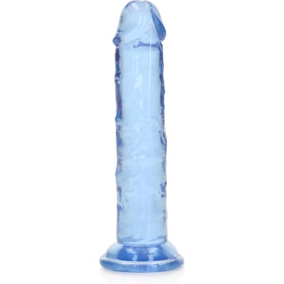Shots - RealRock REA150BLU1 - Straight Realistic Dildo Suction Cup - 6'' / 14,5 - Blue