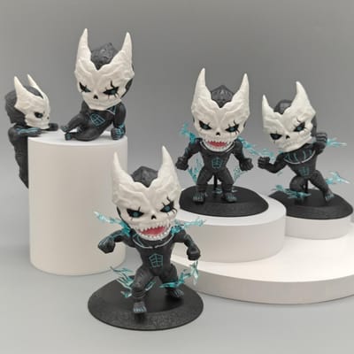 5 stuks/Set kaiju No.8 Actiefiguur Speelgoed No.8 Monster Beeldje Verzamelaar Model Poppen Fans Cadeau gray