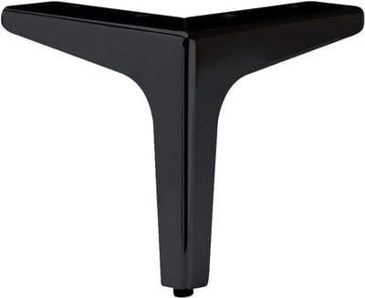 Stalen meubelpoot zwart hoek 13,5 bij 13,5 cm en hoogte 15 cm - Set van 4 stuks