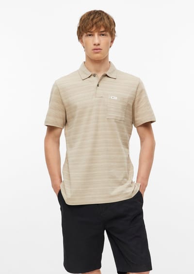 s.Oliver - male - Poloshirt met gestructureerde strepen