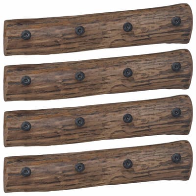 vidaXL - Hanger - Bruin - 50 - x - 8 - x - 12 - cm - Massief - Gerecycleerd - Hout