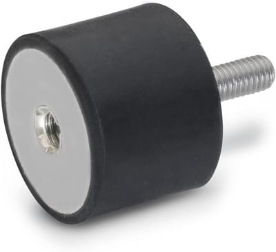 Rubberen Buffer - Demper Rubber - Elastische Opslag - Natuurrubber Vulcanisatie - 100 mm x 55 mm - Zwart