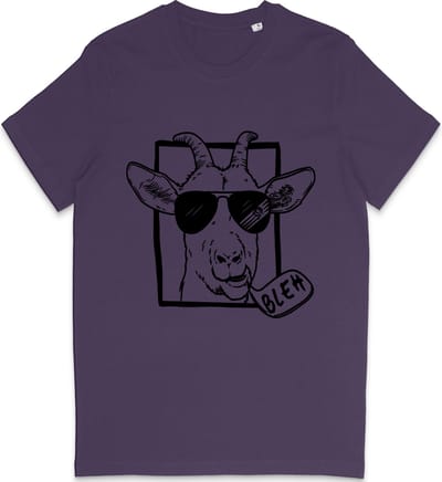 T Shirt Grappige Geit - Heren en Dames T Shirt - Paars - S