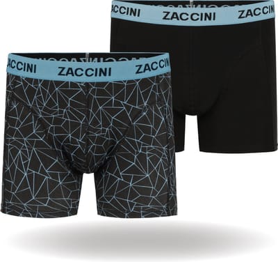 Zaccini Cotton Stretch Boxershorts - Zwart - 2 stuks - Heren onderbroeken - Boxer - 95% Katoen - Maat S