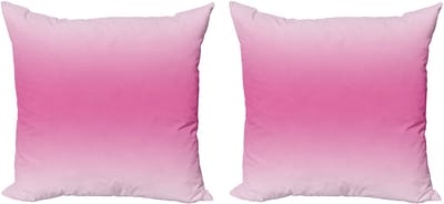 ABAKUHAUS Ombre decoratieve kussenhoez 2 stuks, meisjesachtig sprookjesachtig ontwerp, 40x40 cm, roze