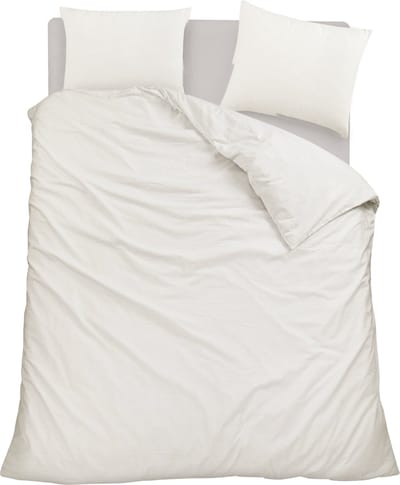 Homéé® Flanellen Dekbedovertrekset wit 100% geruwd Katoen eenpersoons 140x200/220 cm + 1 sloop