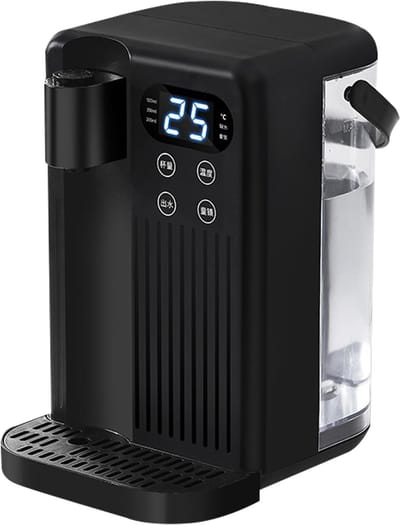 Heetwaterdispenser - Kokend water apparaat - Snel water verwarmen - 12-traps temperatuurkeuze - 3L - Zwart