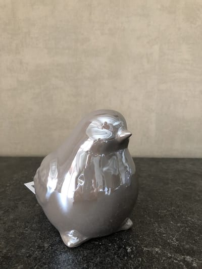 Vogel - Keramiek - Grijs