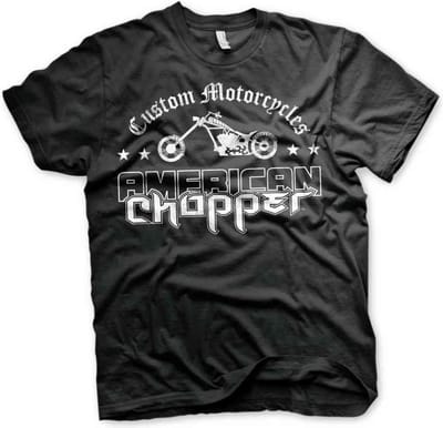 American Chopper Heren Tshirt -S- Washed Logo Zwart