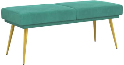 vidaXL - Dubbel-laags - bank - Turquoise - 120 - x - 45 - x - 46 - cm - fluweel