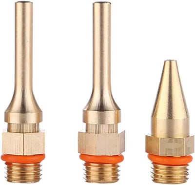 Set van 3 vervangende koppen voor lijmpistool, hoogwaardige koperen tips voor knutselprojecten en kleine reparaties (50mm)