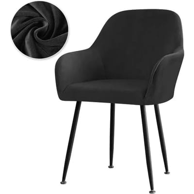 4 stuks Fluweel Hoge Armstoelhoes Elastische Eetkamerstoelhoezen Wasbaar Kantoor Schommelstoelhoezen Woondecoratie Zithoes 4pieces