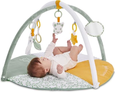 Sophie de giraf Reverso Activity & Foto speelkleed - Babygym - Speelmat - Machinewasbaar - Vanaf 0 maanden - 50 x 90 x 90 cm - Groen/Geel/Wit