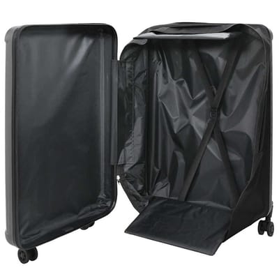 vidaXL - Koffer - met - slot - Donkergrijs - 50 - x - 30 - x - 76 - cm - ABS - Kunststof