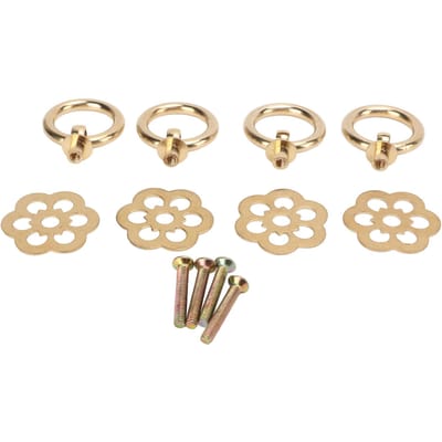 4 sets Antieke Kastknoppen Vintage Elegante Brons 6-Gats Patroon DIY Messing Ladeknopjes voor Sieradendozen
