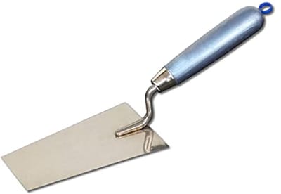 Berner Vorm Pleistertroffel - Stucateurtroffel - Plamuurtroffel - 145x80x55mm - Roestvrij Staal met Houten Handvat