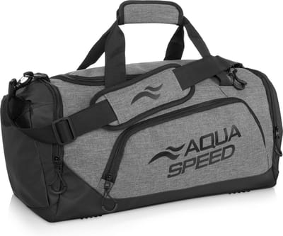 Aqua Speed Duurzame Lichtgewicht Sporttas / Zwemtas - Grijs - Maat M (48x25x29 cm) - 34L - Hoogwaardig Polyester