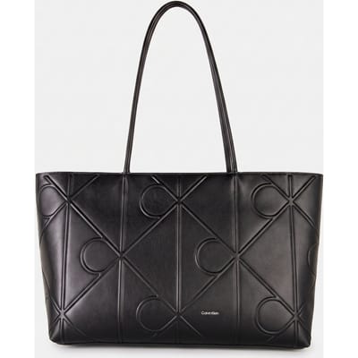 Calvin Klein Emblem Aop Embossed Tote Black Taglia: OS | Borse Outlet | Donna | Nero