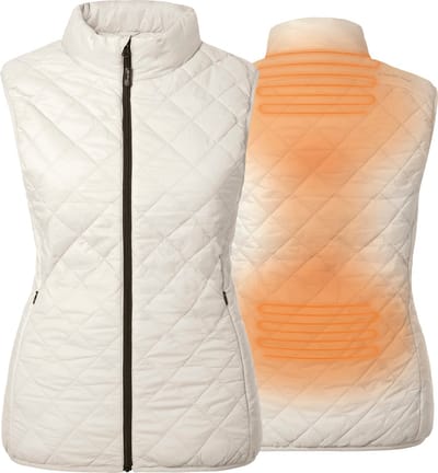 Verwarmde mouwloze vest - Slim Fit Voor Vrouwen - Super power technologie - taupe