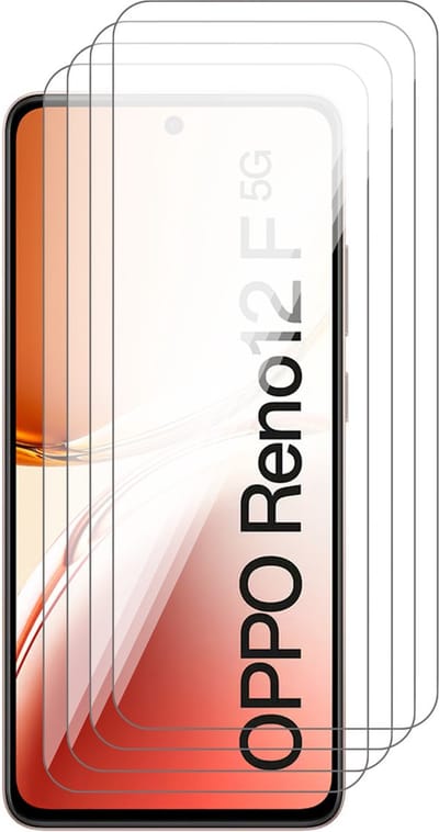 Screenprotector geschikt voor Oppo Reno 12F / 12FS - 4x Glas Screen Protector