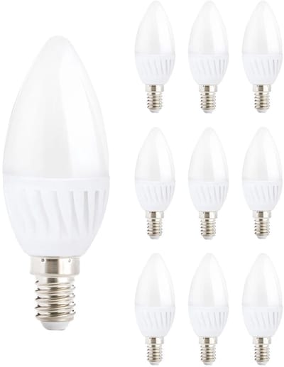 Kobi Premium LED Lamp E14 - 9W - 900lm - 3000K Warm Wit - 230V - Ø37mm - Voor Tafellamp, Nachtkastlamp of Compact Armatuur - 10 stuks
