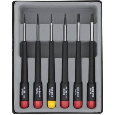 Donau Elektronik Schroevendraaierset Elektronica en fijnmechanica 6-delig Inbus