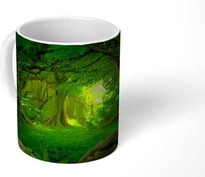 Mok - Koffiemok - Bomen - Bos - Groen - Landschap - Natuur - Mokken - 350 ML - Beker - Koffiemokken - Theemok