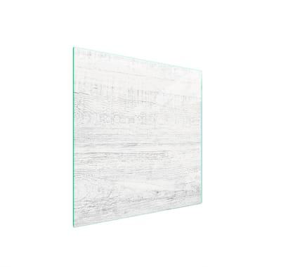 TMK ArtDeko - Glas Beschermplaat - 50x52 cm - Houtmotief - Multifunctioneel