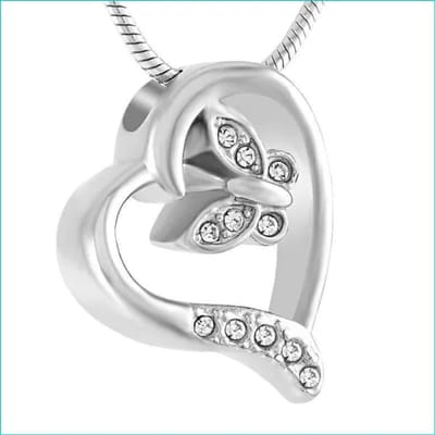 Rvs sieraden - Gedenkhanger vlinder - Stalen crematiehanger - 25x20mm