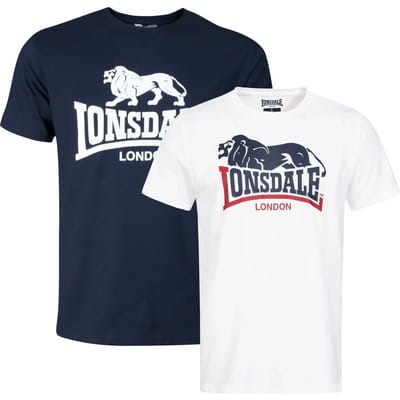 Lonsdale T-shirt Loscoe T-shirt regular fit dubbele verpakking