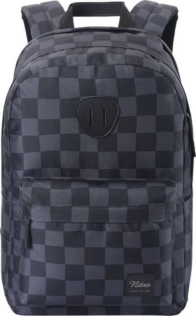 NITRO Vrije tijd rugzak Rugzak met laptopvak Urban Plus Backpack 28L Checker Donkergrijs Zwart