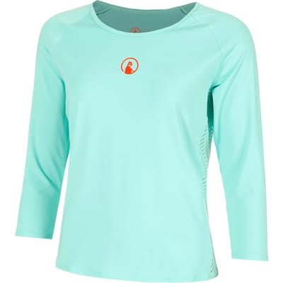 Quiet Please Wild Stripes Longsleeve Dames-Turkoois,Rood