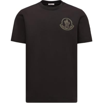 Moncler Zomer 25 Logo Katoenen T-shirt Heren T-shirts K2-091-8C00057-89AZ9-999 M black