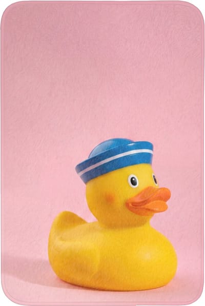 WC mat 60x90 cm - Antislip - Matroos - Eend - Roze - Toiletmat - Vloermat - Douchemat - Toilet tapijt - Toiletmatten