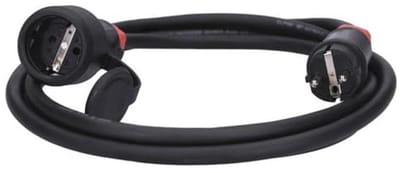 Rubberen Verlengkabel Schuko 3 Meter - Spatwaterdicht IP54 voor Tuin en Bouwplaats