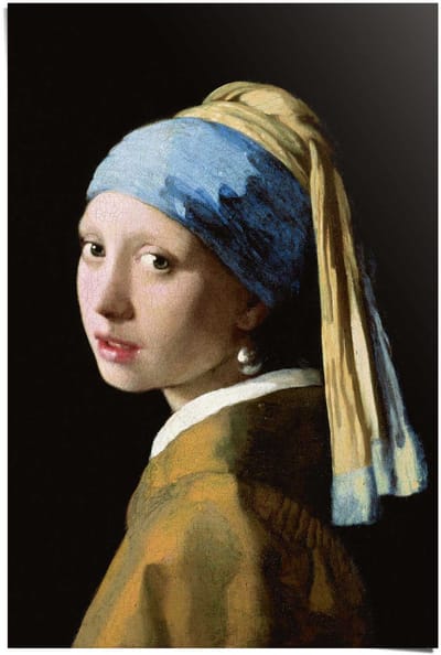Poster Vermeer Meisje met de parel - 91,5 x 61 - Papier - REINDERS