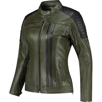 Leren motorjack voor vrouwen Rusty Stitches Jack Alice