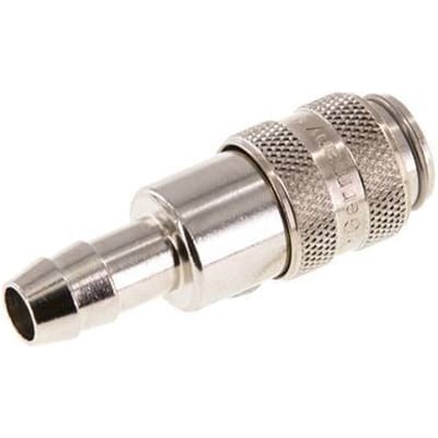 Vernikkeld Messing DN 5 Luchtkoppeling Snelkoppeling 8 mm Slangpilaar Double Shut-Off