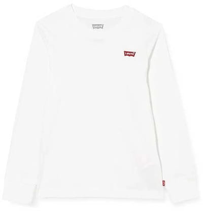 Levi´s ® Kids Batwing Chesthit T-shirt Met Lange Mouwen Wit 16 Years Jongens,Meisjes