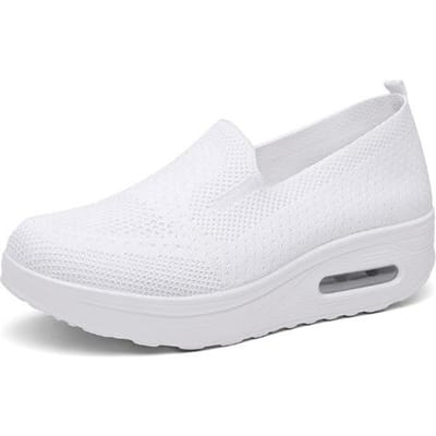 Verkoper Lente en Herfst Nieuwe Diksoldige Dames Casual Schoenen Comfortabele Ademende Damesschoenen Sneaker 41 white