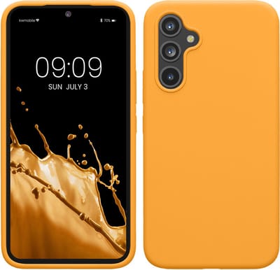 kwmobile telefoonhoesje geschikt voor Samsung Galaxy A54 5G - Hoesje met siliconen coating - Smartphone case in fruitig oranje