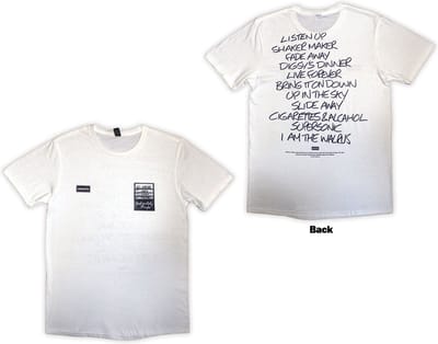 Oasis - Definitely Maybe AAA Setlist Heren T-shirt - M - Wit