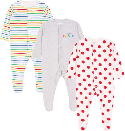 3x katoenen rompertje met patroon, OEKO-TEX certificaat  0-2 m 56 cm