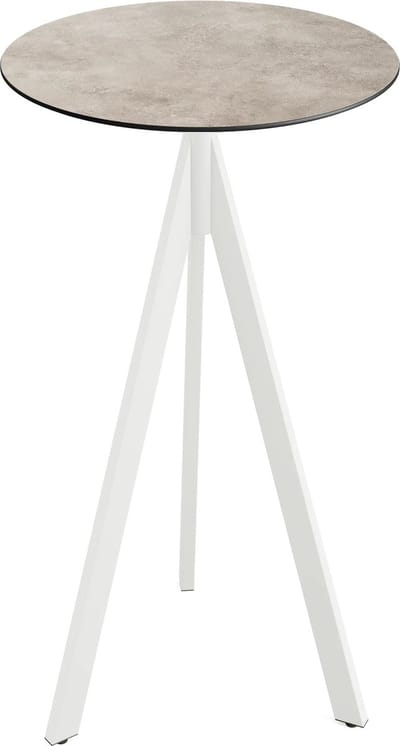 Essentials Infinity Tripod Statafel Wit Frame + Moonstone HPL 70 cm - 140051370 - Horeca & Professioneel