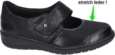 Solidus -Dames - zwart - ballerina's & mocassins - maat 42