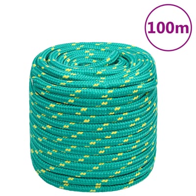 vidaXL - Boottouw - 16 - mm - 100 - m - polypropyleen - groen