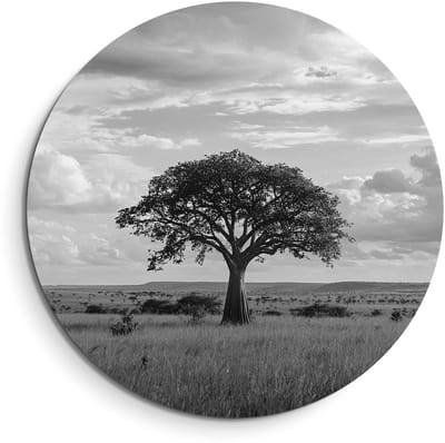 KitchenArt - Lone Horizon - Muurcirkel Binnen - ø 40 cm - Wandcirkel - Mét Ophangsysteem - Wanddecoratie - Muurdecoratie