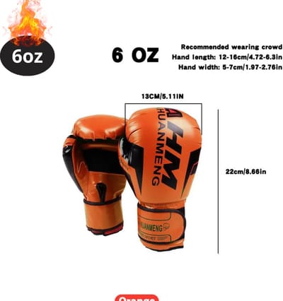Nivard Bokshandschoenen - Kickboks Handschoenen - Boxing Gloves Set - Vecht Handschoenen - Heren - Dames - Mandarijn - 6 oz